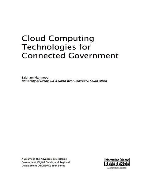 Cover image for book Cloud Computing Technologies for Connected Government