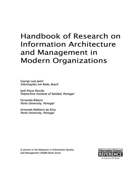 Cover image for book Handbook of Research on Information Architecture and Management in Modern Organizations