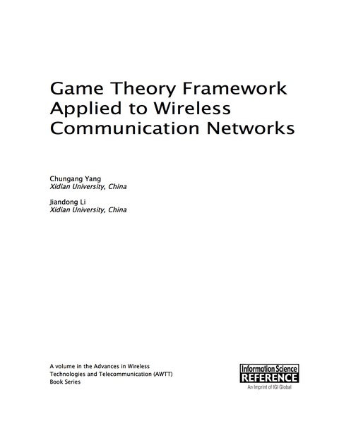 Cover image for book Game Theory Framework Applied to Wireless Communication Networks