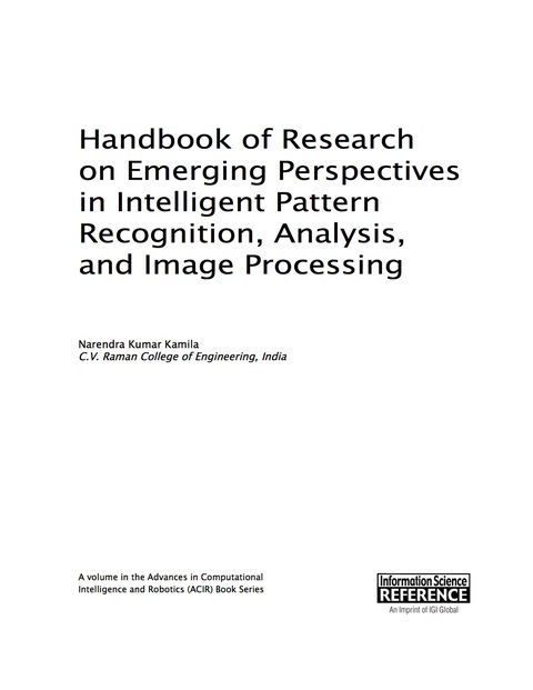 Cover image for book Handbook of Research on Emerging Perspectives in Intelligent Pattern Recognition, Analysis, and Image Processing
