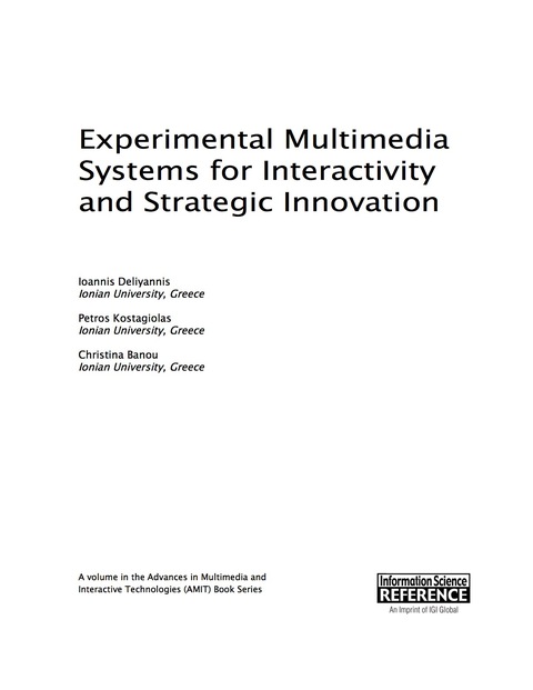 Cover image for book Experimental Multimedia Systems for Interactivity and Strategic Innovation