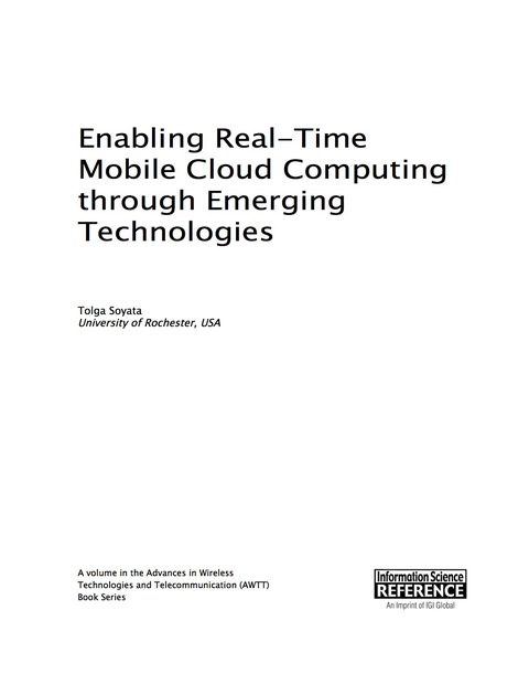 Cover image for book Enabling Real-Time Mobile Cloud Computing through Emerging Technologies
