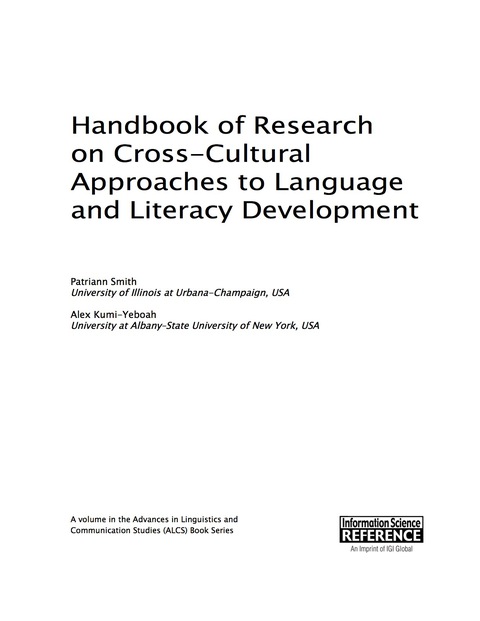 Cover image for book Handbook of Research on Cross-Cultural Approaches to Language and Literacy Development
