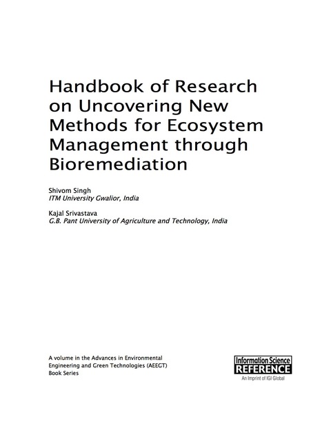 Cover image for book Handbook of Research on Uncovering New Methods for Ecosystem Management through Bioremediation