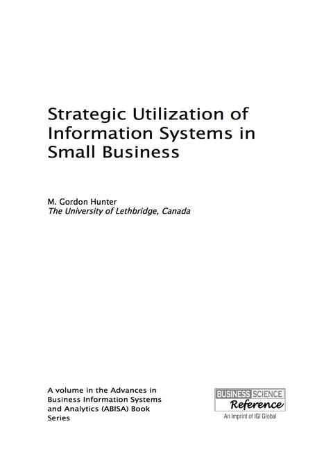 Cover image for book Strategic Utilization of Information Systems in Small Business