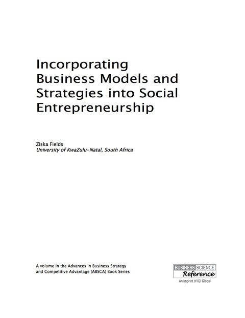 Cover image for book Incorporating Business Models and Strategies into Social Entrepreneurship