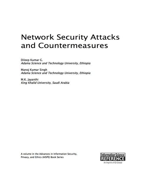 Cover image for book Network Security Attacks and Countermeasures