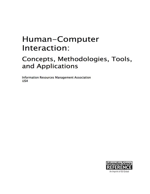 Cover image for book Human-Computer Interaction: Concepts, Methodologies, Tools, and Applications