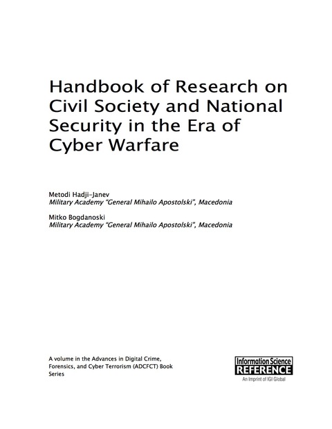 Cover image for book Handbook of Research on Civil Society and National Security in the Era of Cyber Warfare