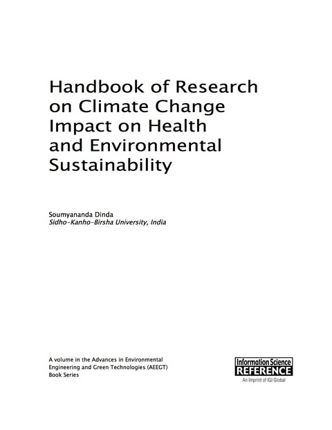 Cover image for book Handbook of Research on Climate Change Impact on Health and Environmental Sustainability