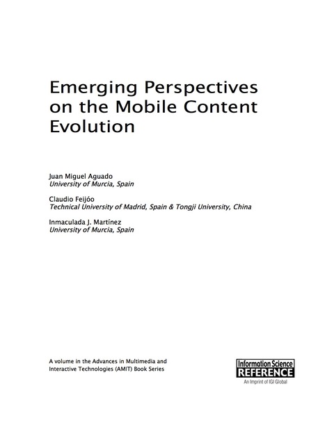 Cover image for book Emerging Perspectives on the Mobile Content Evolution