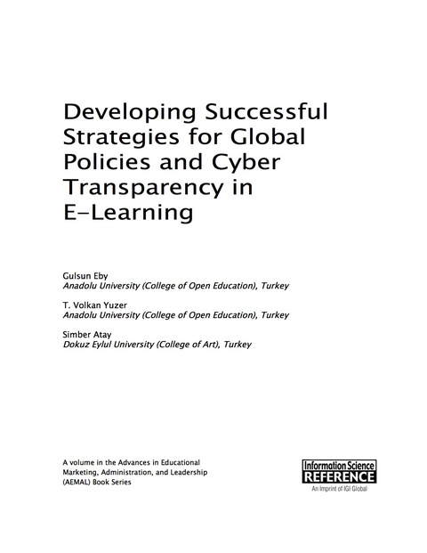 Cover image for book Developing Successful Strategies for Global Policies and Cyber Transparency in E-Learning
