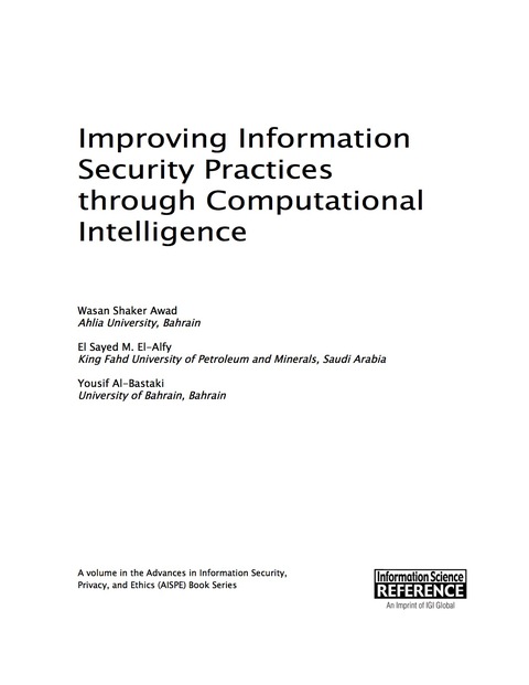 Cover image for book Improving Information Security Practices through Computational Intelligence