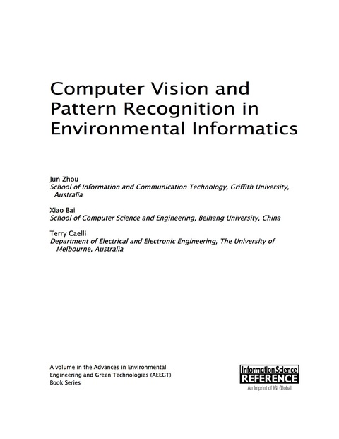Cover image for book Computer Vision and Pattern Recognition in Environmental Informatics