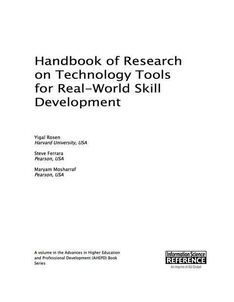Cover image for book Handbook of Research on Technology Tools for Real-World Skill Development