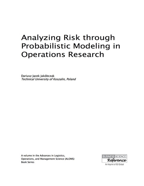 Cover image for book Analyzing Risk through Probabilistic Modeling in Operations Research