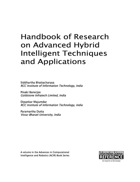 Cover image for book Handbook of Research on Advanced Hybrid Intelligent Techniques and Applications