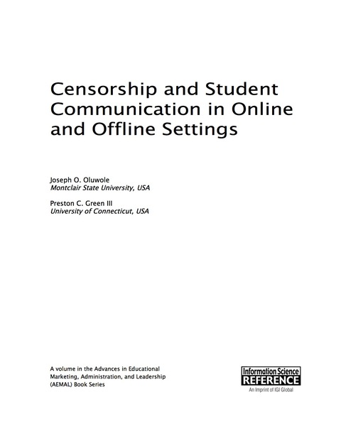 Cover image for book Censorship and Student Communication in Online and Offline Settings