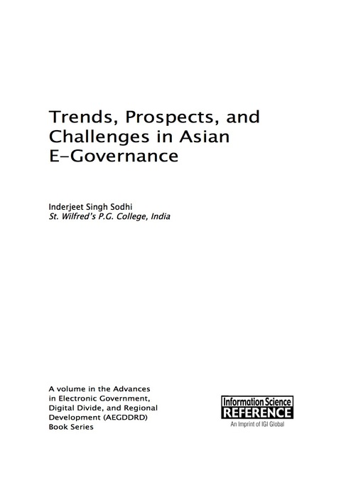 Cover image for book Trends, Prospects, and Challenges in Asian E-Governance