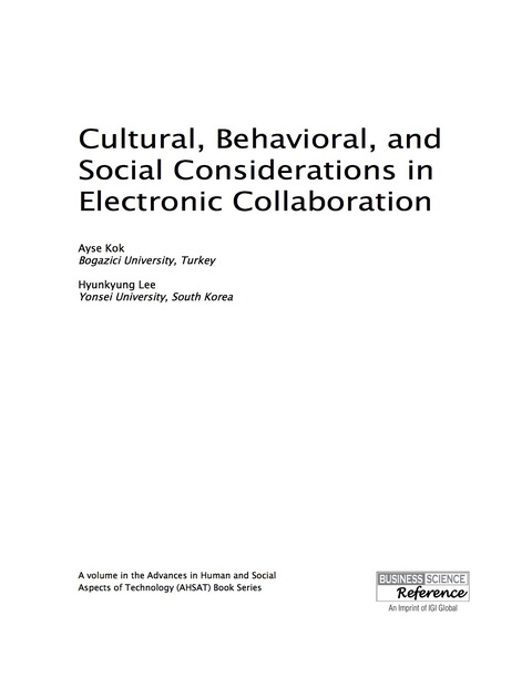 Cover image for book Cultural, Behavioral, and Social Considerations in Electronic Collaboration