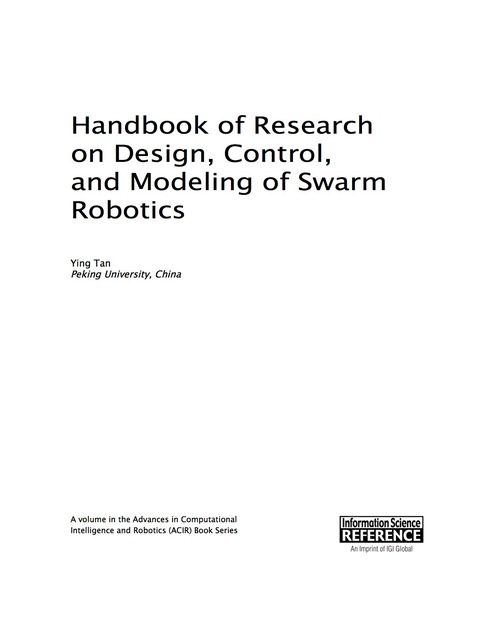 Cover image for book Handbook of Research on Design, Control, and Modeling of Swarm Robotics