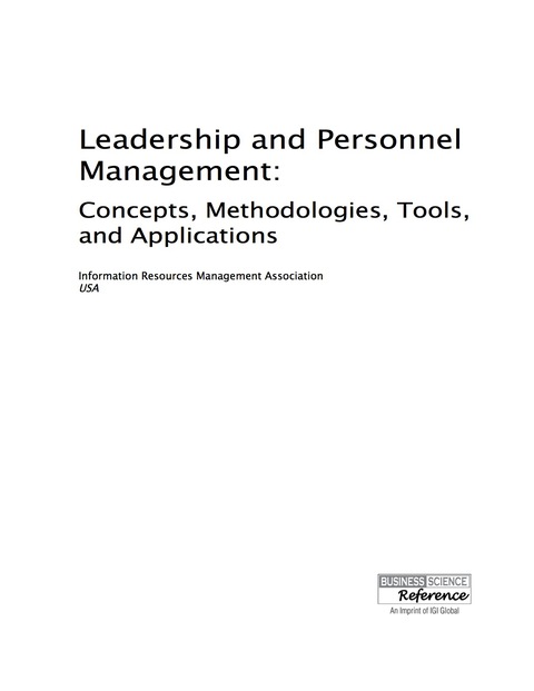 Cover image for book Leadership and Personnel Management: Concepts, Methodologies, Tools, and Applications