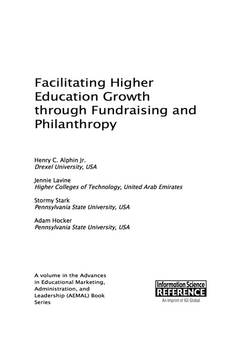 Cover image for book Facilitating Higher Education Growth through Fundraising and Philanthropy
