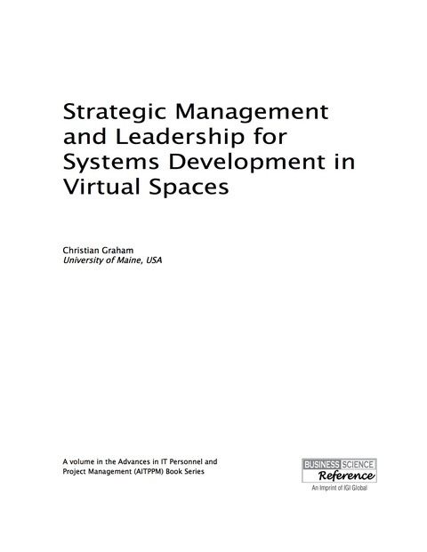 Cover image for book Strategic Management and Leadership for Systems Development in Virtual Spaces