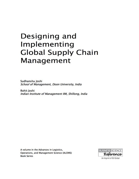 Cover image for book Designing and Implementing Global Supply Chain Management