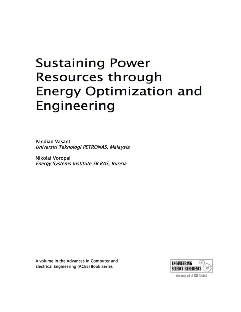 Cover image for book Sustaining Power Resources through Energy Optimization and Engineering