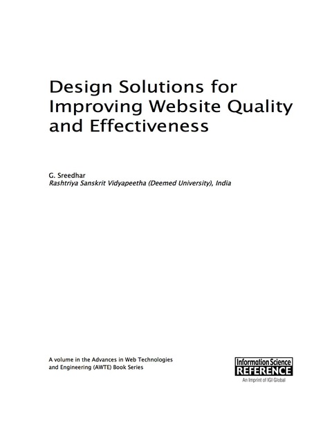 Cover image for book Design Solutions for Improving Website Quality and Effectiveness