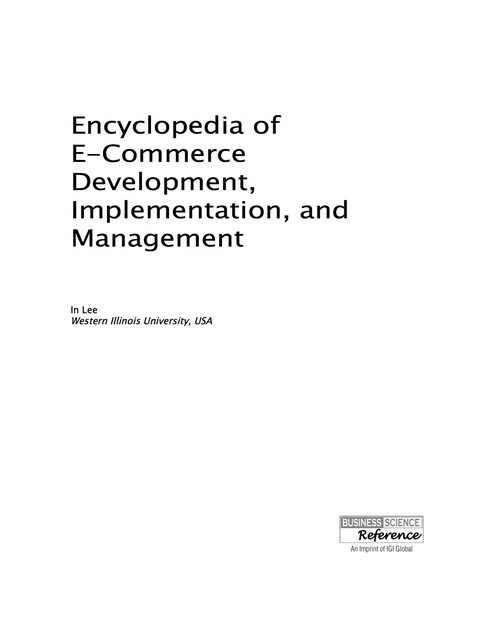 Cover image for book Encyclopedia of E-Commerce Development, Implementation, and Management