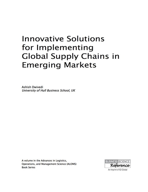 Cover image for book Innovative Solutions for Implementing Global Supply Chains in Emerging Markets