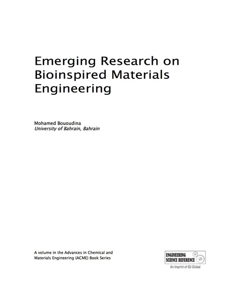 Cover image for book Emerging Research on Bioinspired Materials Engineering