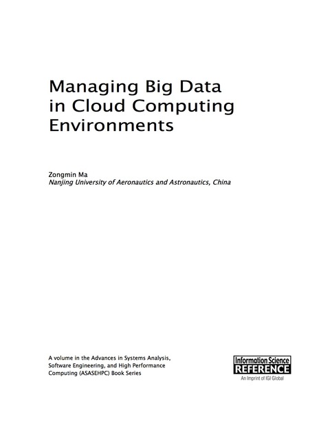Cover image for book Managing Big Data in Cloud Computing Environments