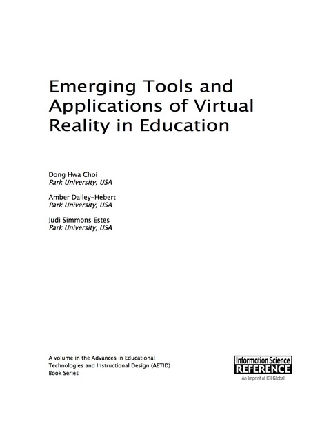 Cover image for book Emerging Tools and Applications of Virtual Reality in Education