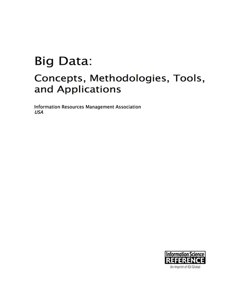 Cover image for book Big Data: Concepts, Methodologies, Tools, and Applications