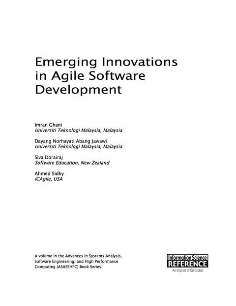 Cover image for book Emerging Innovations in Agile Software Development