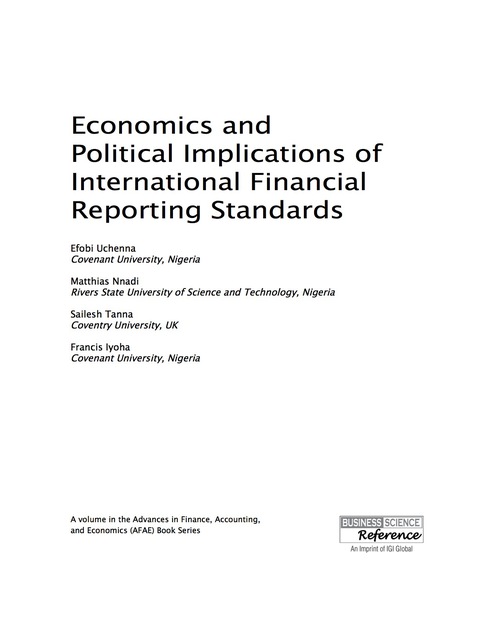 Cover image for book Economics and Political Implications of International Financial Reporting Standards