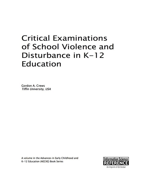 Cover image for book Critical Examinations of School Violence and Disturbance in K-12 Education