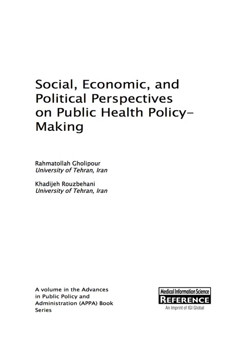 Cover image for book Social, Economic, and Political Perspectives on Public Health Policy-Making