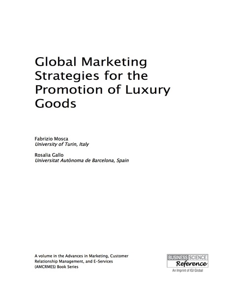 Cover image for book Global Marketing Strategies for the Promotion of Luxury Goods