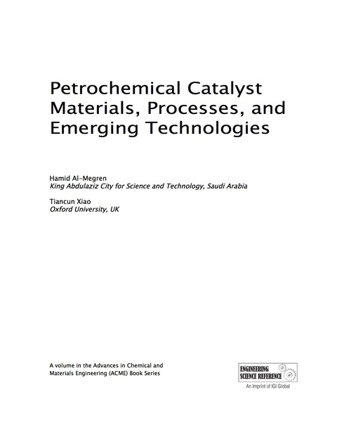 Cover image for book Petrochemical Catalyst Materials, Processes, and Emerging Technologies