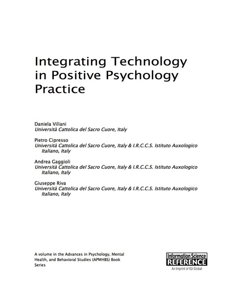 Cover image for book Integrating Technology in Positive Psychology Practice