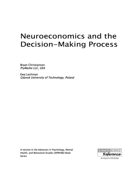 Cover image for book Neuroeconomics and the Decision-Making Process