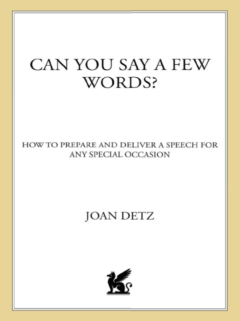 Cover image for book Can You Say a Few Words?