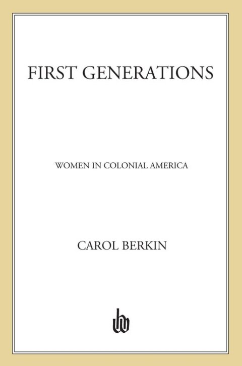 Cover image for book First Generations