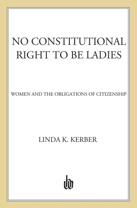 Cover image for book No Constitutional Right to Be Ladies