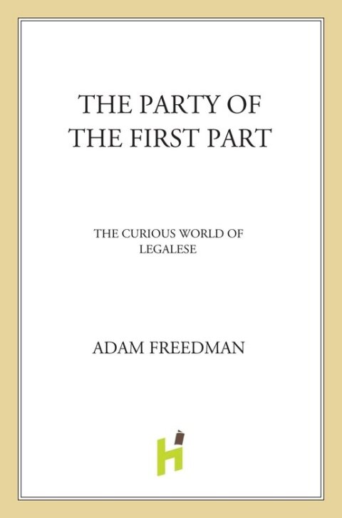 Cover image for book The Party of the First Part