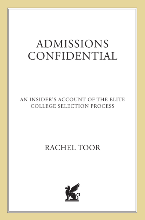 Cover image for book Admissions Confidential